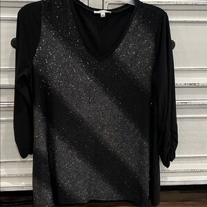 Notations Black Sparkle Women's Blouse